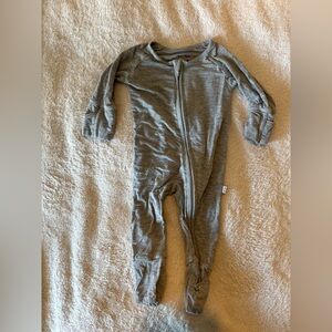 Little Sleepies Pajamas, Gray, One Piece Footie, newborn